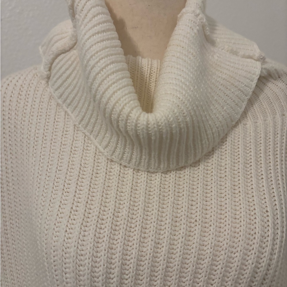 Free People Eclectic Cozy Sweater Beautiful Ruffled Bottom Roomy Fit Final Sale - Picture 9 of 10